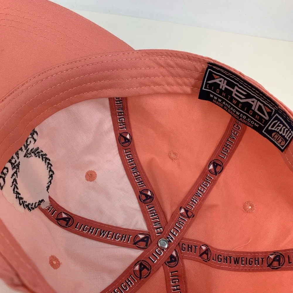 Premier Logo Hat Pink Light Weight Adjustable AHead Classic Cut Baseball Cap